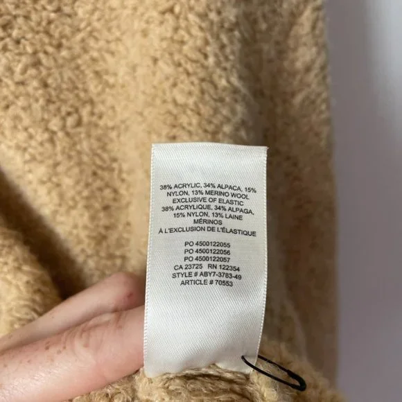 Aritzia Wilfred Marilyn Alpaca Wool Zip Up Cardigan Sweater Sanders Sz Medium - Picture 9 of 9